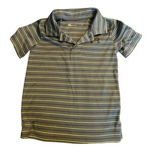 Under Armour Kids Striped Gray Polo Shirt